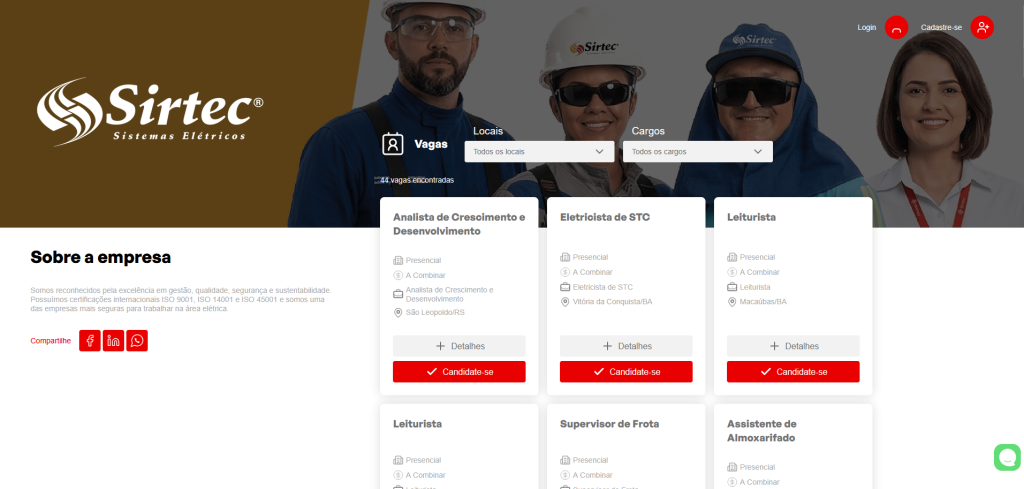 Agora você cadastra o seu currículo na plataforma da nossa nova parceira, a YOURH. 